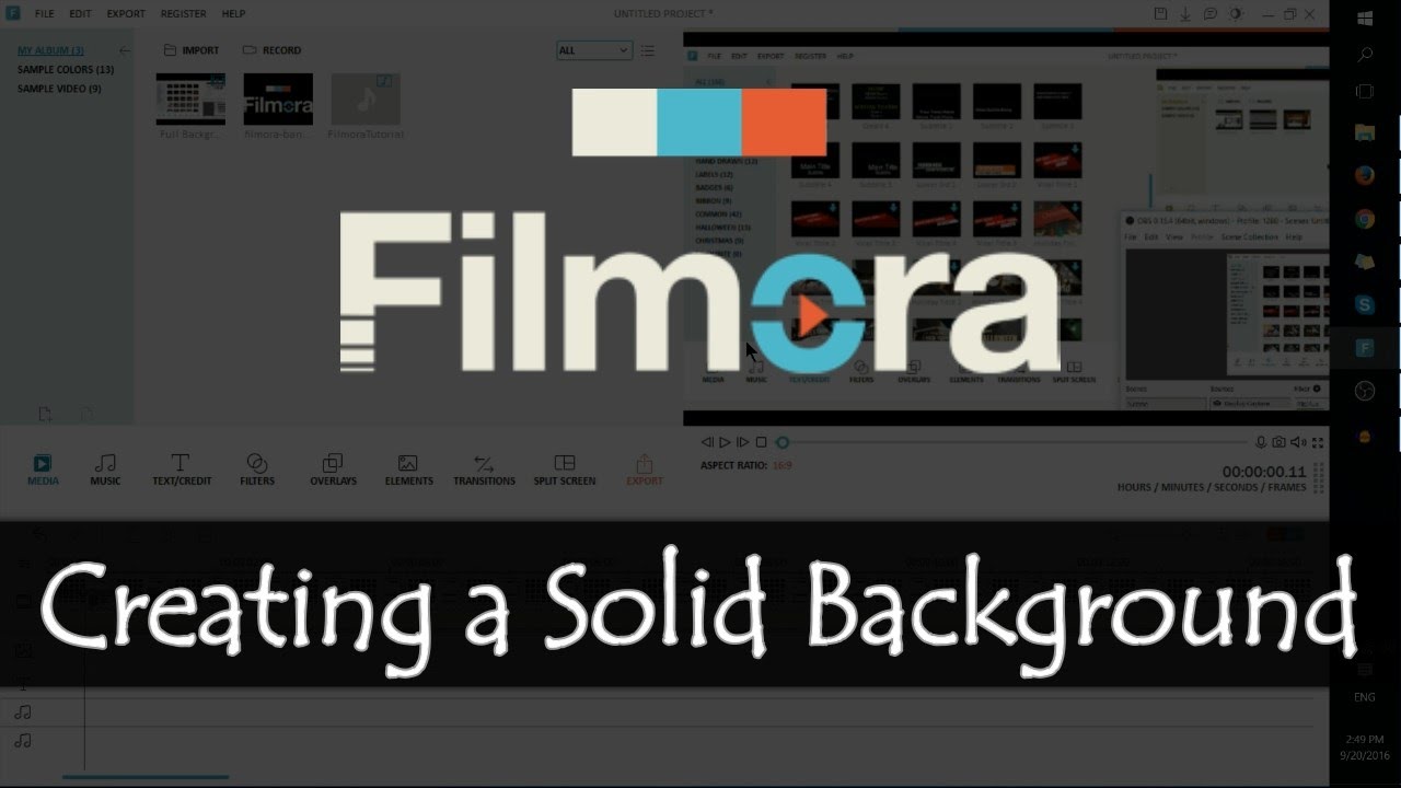 Filmora change background color codes